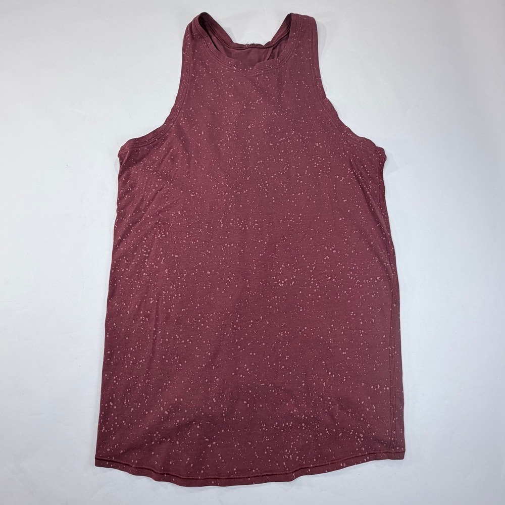 Lululemon All Tied Up Tank Top Womens 4? Maroon Speckled Sleeveless Yoga Shirt